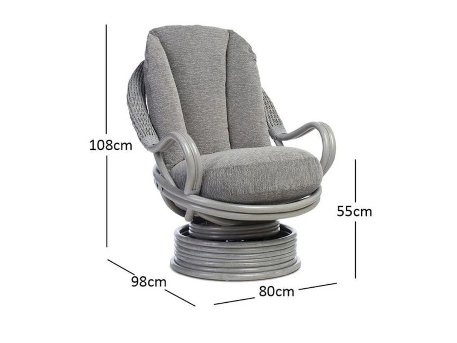 grey deluxe swivel chair